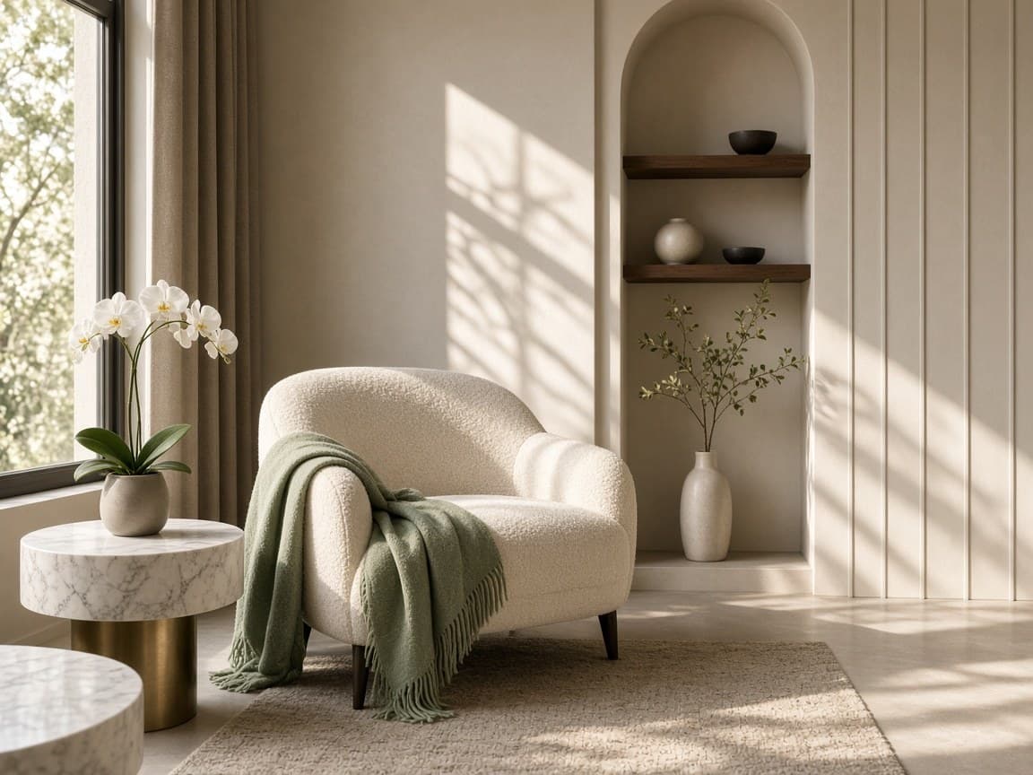 Quiet waiting room at Zen Blossom Spa